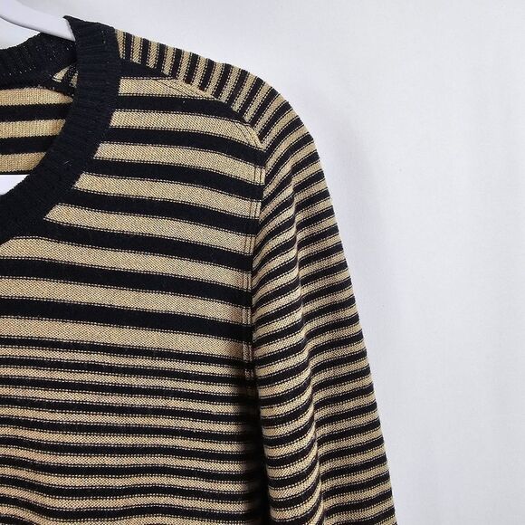 Sonia Rykiel Wool and Cashmere Striped Sweater in Black/Brown - Size 44 (Large) - Picture 4 of 8